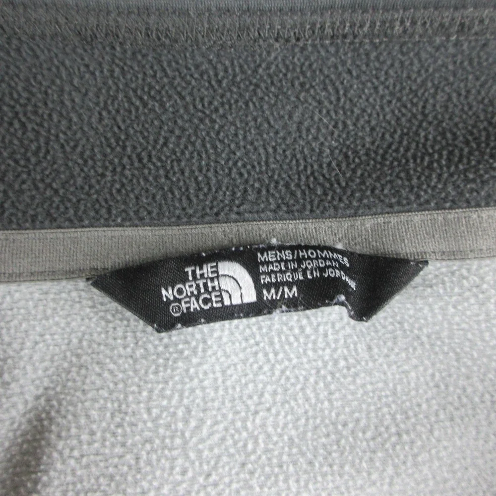 The North Face‎ Jacket Mens Medium Gray Fleece 1/4 Zip Pullover Fleece Outdoors